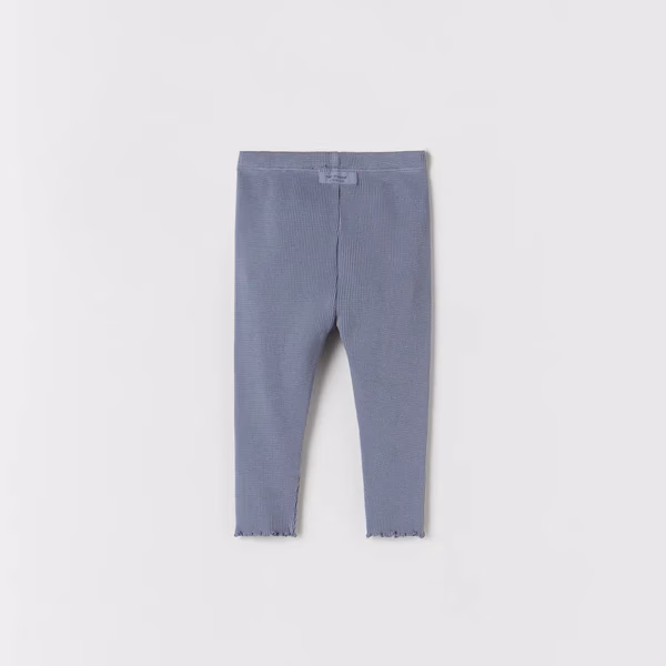 Zara Waffle Texture Lettuce Edge Legging - Image 3