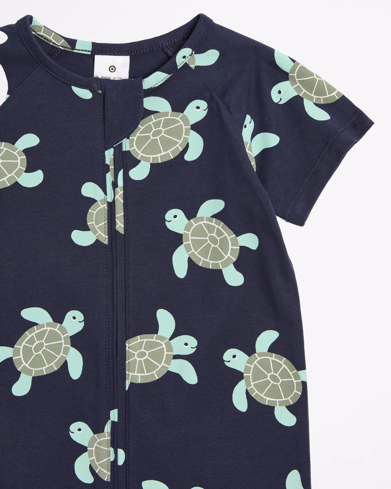 Target Cotton Zip Romper - Turtles Print - Image 3