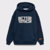 M Better Than Yesterday Logo Hoodie Navy