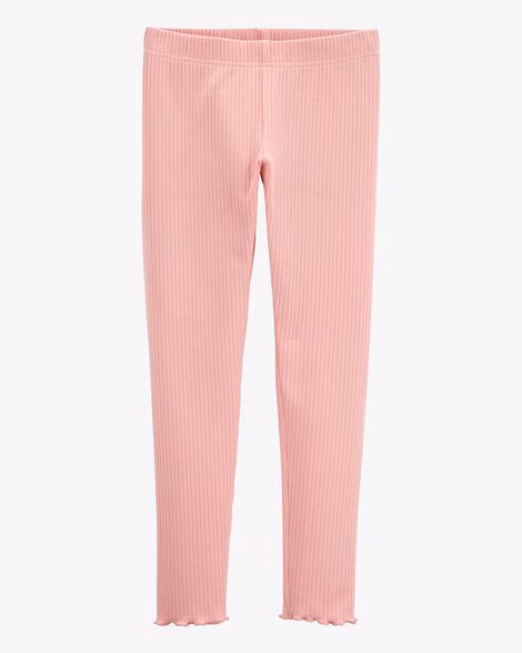 Carters Plain Ribbed Legging Pink
