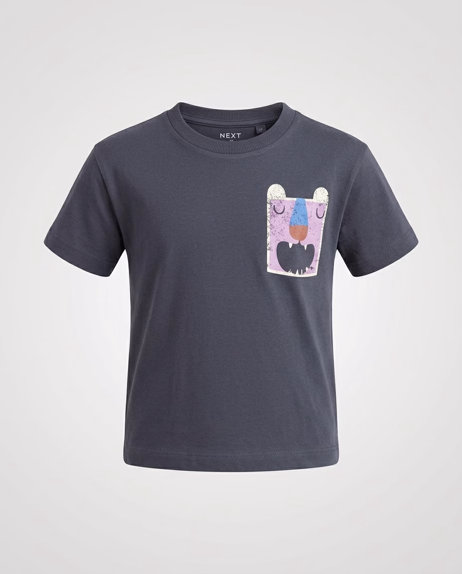 Next Arthur Dino Print T-Shirt Navy
