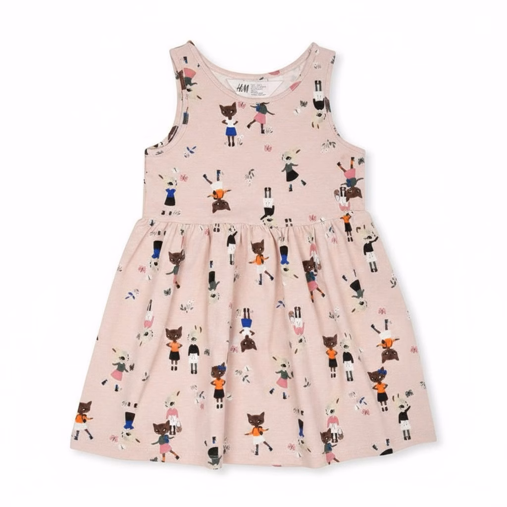 H&M Allover Cat Logo Frock