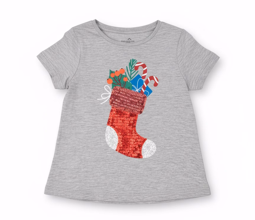 TEX Red Logo T-Shirt Grey