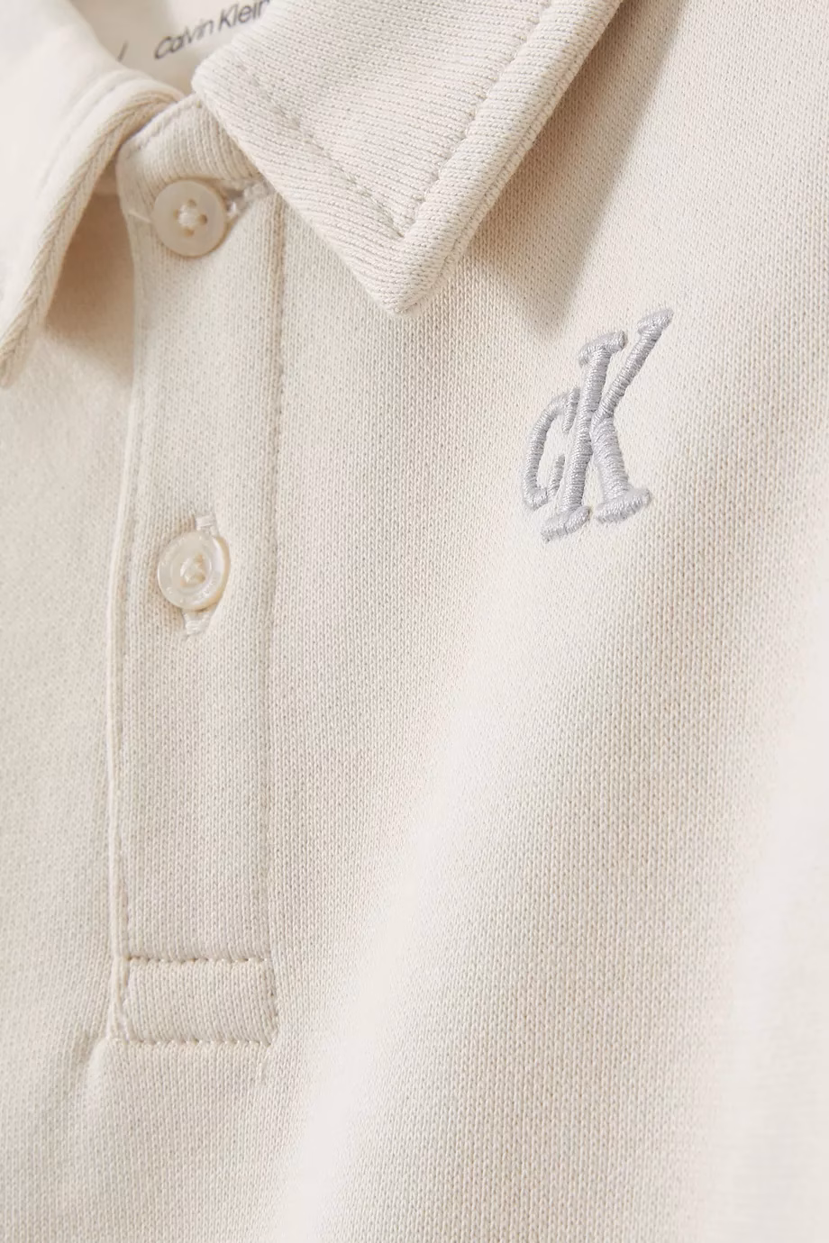 Calvin Klein Embroidery logo Polo Beige - Image 2
