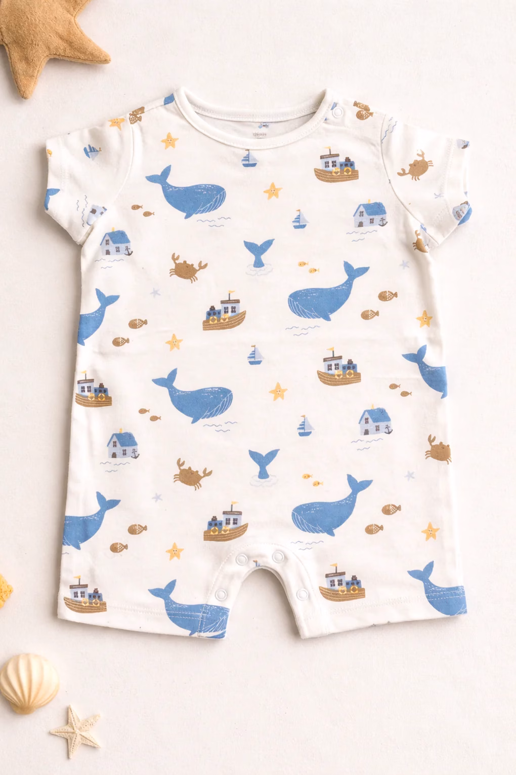 C&A Sea Graphic Jumpsuit In White