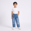 SARA Boys Loose Fit Graphic Denim - Mid Wash