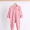 Next Allover Bear Print Romper Pink