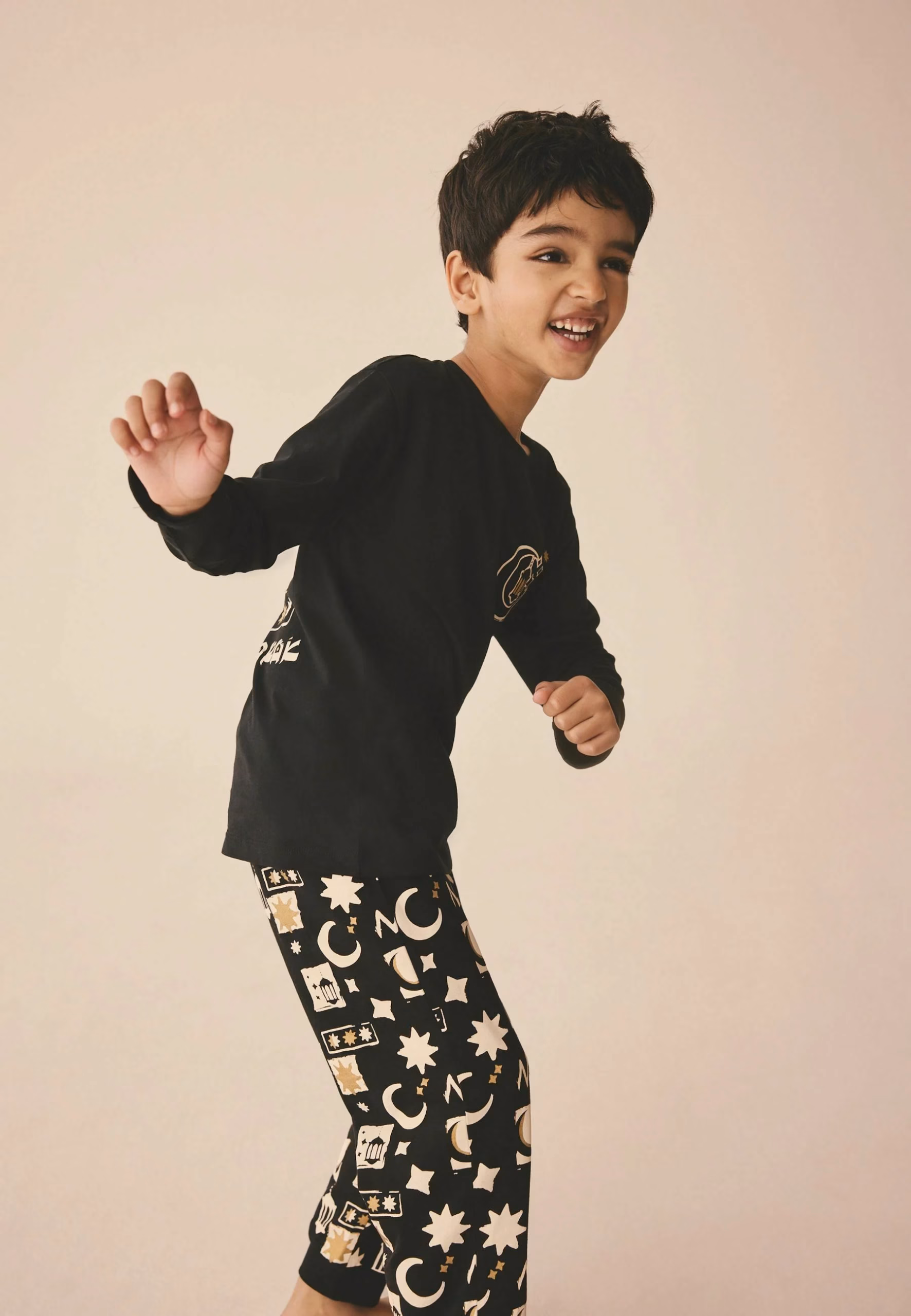 Next Eid Mubarak Print T-Shirt Black - Image 3