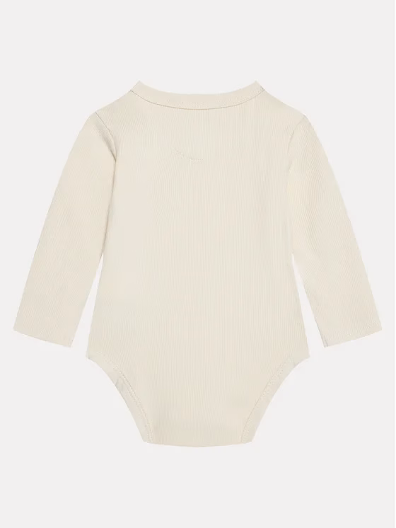 Calvin Klein Ribbed Embroidery logo Romper Beige - Image 2