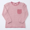 Manguun Pink Stripes T-Shirt With Pocket