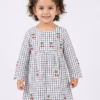 Fables Cotton Check Frock With Embroidered Cherry Logo