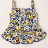 Tweens & Teens Cotton Sleeveless Frock Set 2pc Blue Floral