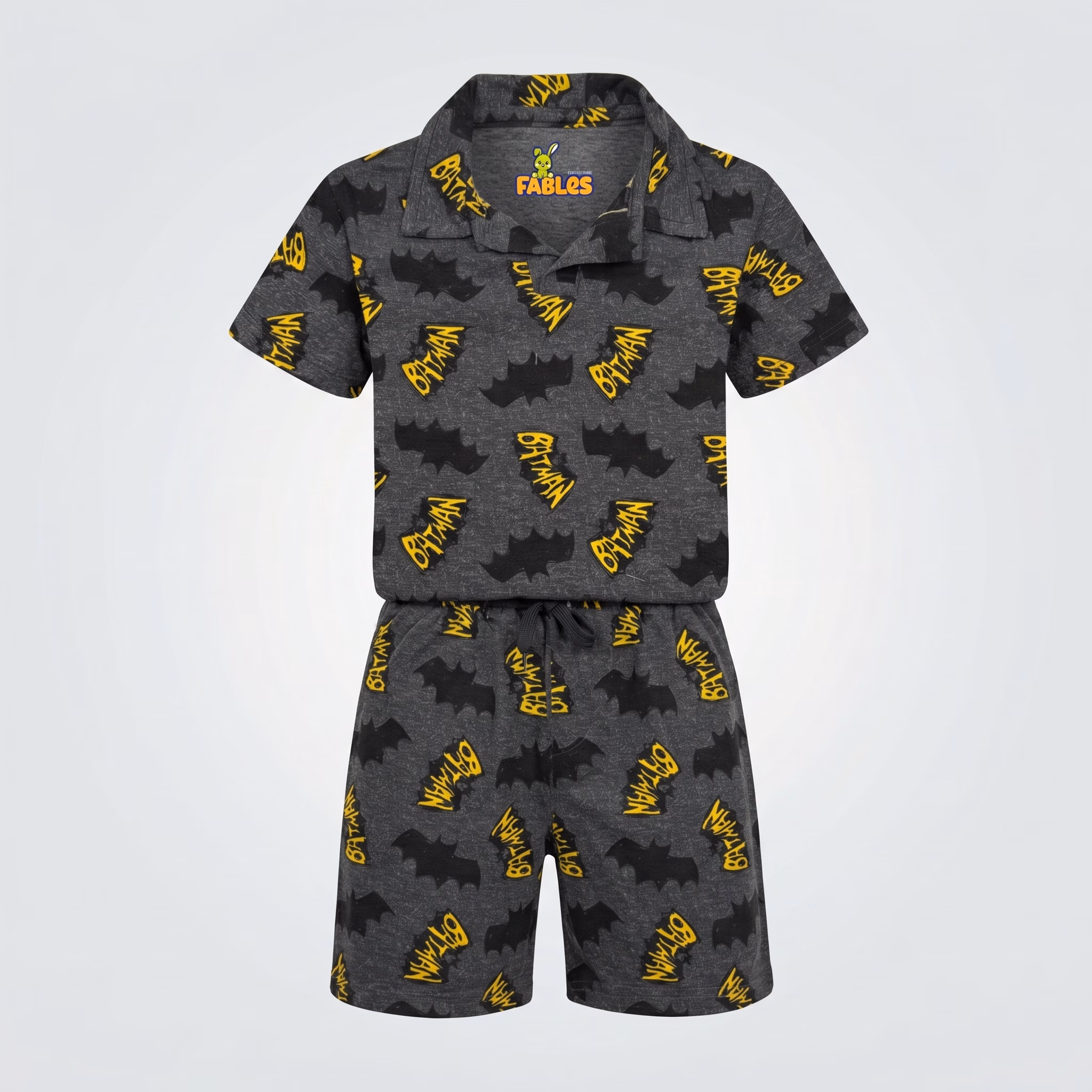 Fables LITTLE GOTHAM — Batman Johnny Collar With Shorts Set