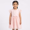 Fables Net Embroidery Frock pink