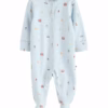 Next Clock Tower Logo Footie Romper Sky Blue