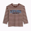Gee Jay Explore New Ideas Logo Brown/White Full Sleeves Tee