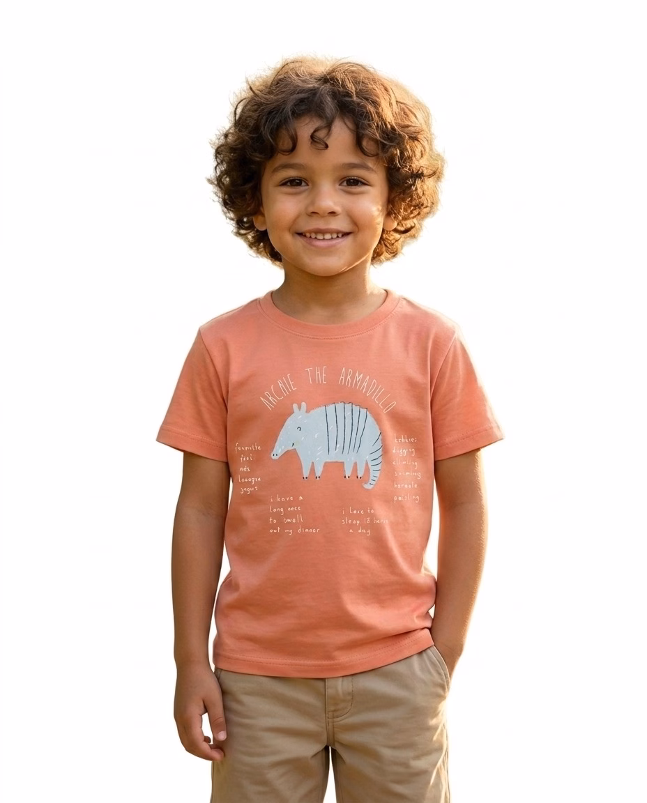 George Archie The Armadillo Logo Tee Shirt - Image 2