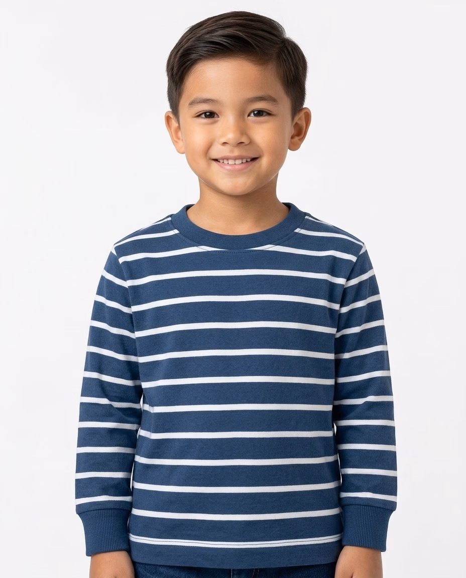 Next Round Neck Zinc/White Long Sleeves Tee - Image 2