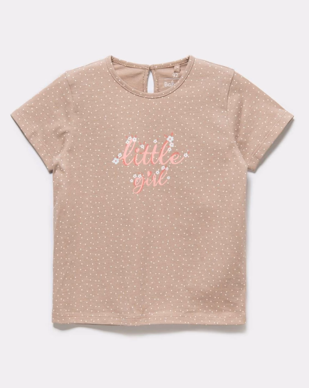 Baby Go Little Girls Glitter Logo Tee