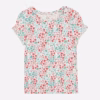 C&A Multicolored Floral Print Half Sleeves Girls Tee