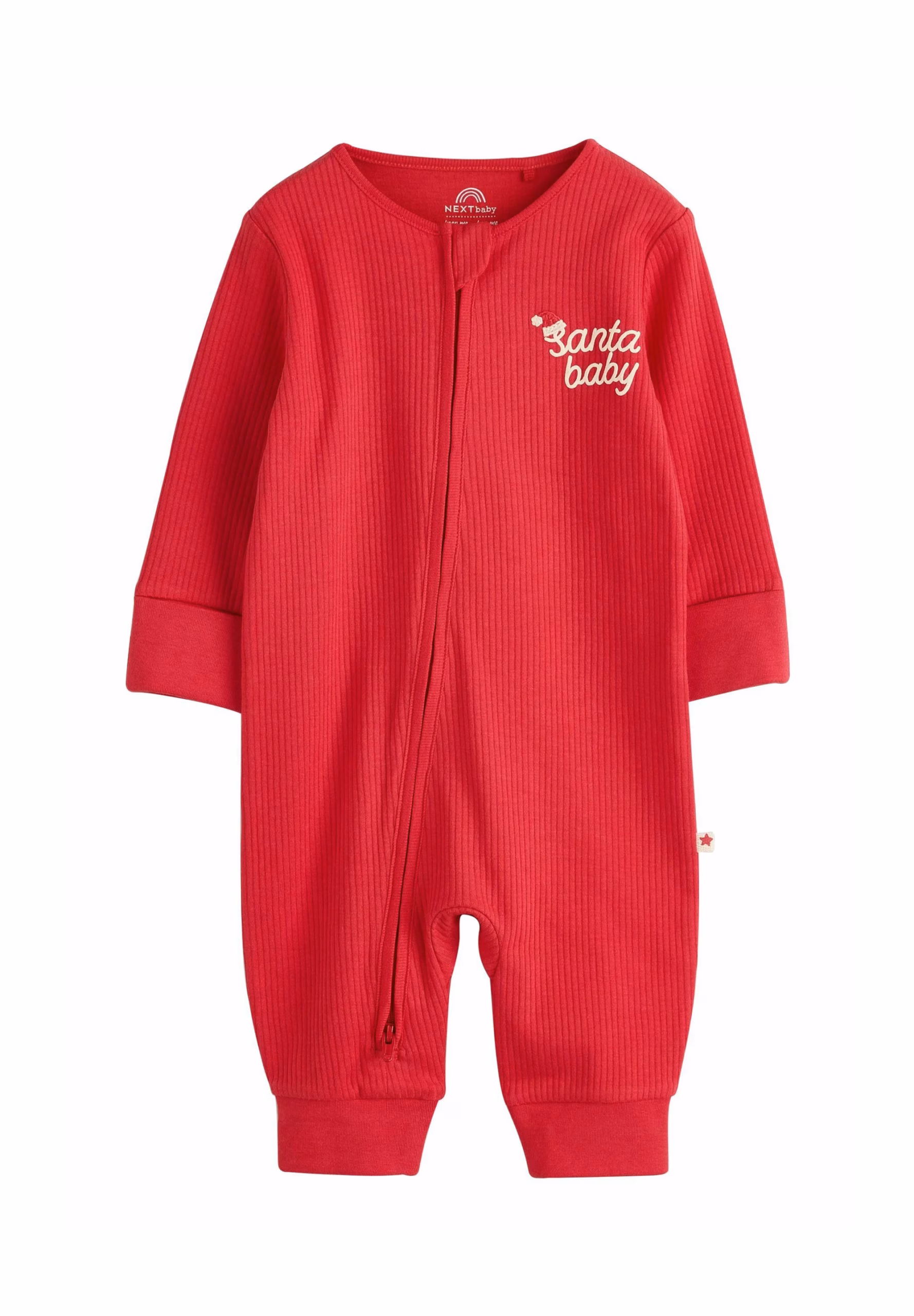 Next Zip Closer Santa Baby Jumpsuit Red