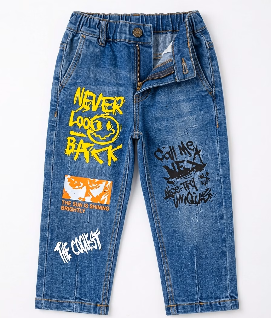 SARA Boys Call Me Graphic Denim