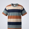 Next Boys Multi Colored Stripes Half Sleeves Tee Skin/Navy/Brown