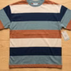 Next Boys Multi Colored Stripes Half Sleeves Tee Skin/Navy/Brown