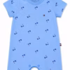 Tommy Hilfiger Allover Tree Logo Blue Romper