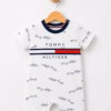 Tommy Hilfiger Allover Logo Print White Baby Romper