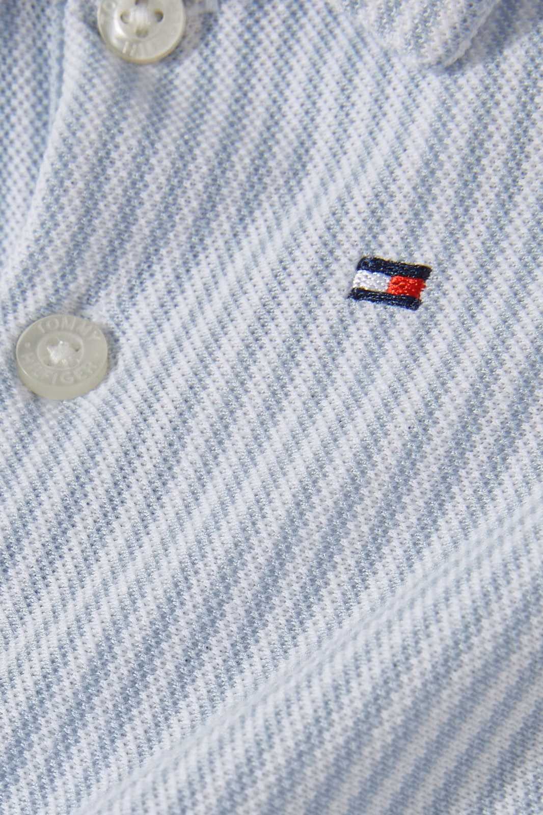 Tommy Hilfiger Sky Blue/White Stripes Baby Romper - Image 2