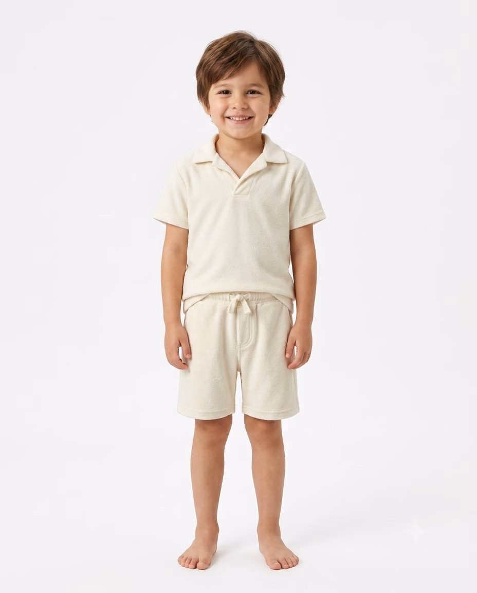 Tony Hawk 2 Piece Terry Tee & Shorts Offwhite