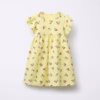 Zara Soft Textured Cherry Print Frock Yellow