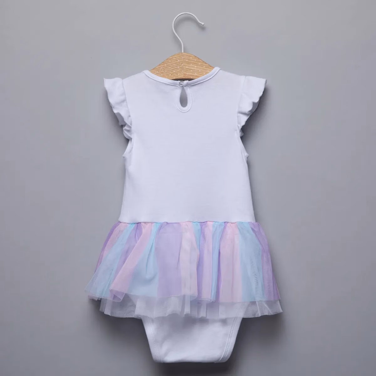 Baby Yampi Unicorn Logo Frock Romper White - Image 5