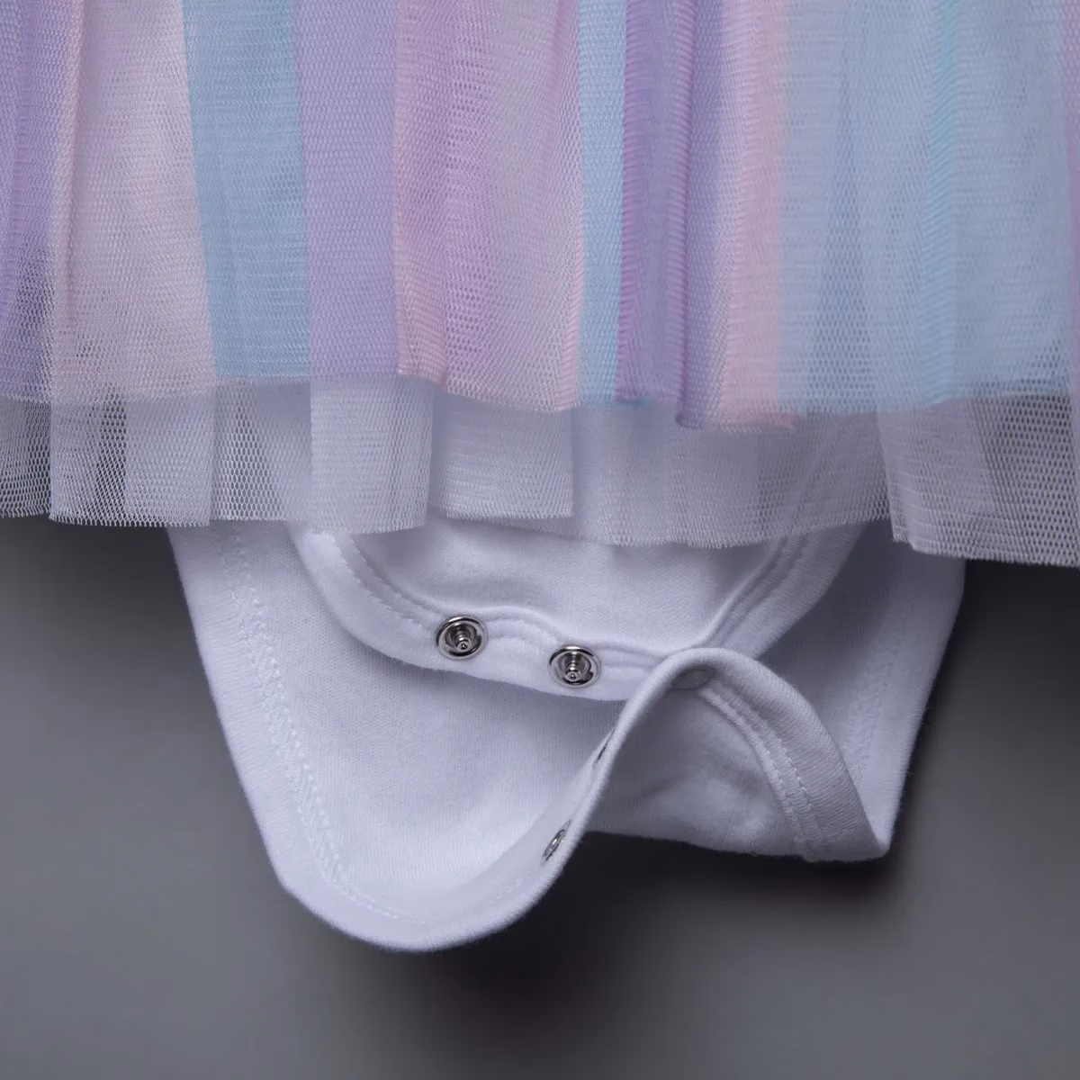 Baby Yampi Unicorn Logo Frock Romper White - Image 3