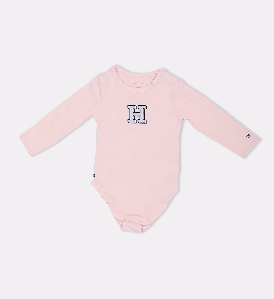 Tommy Hilfiger Logo Light Pink Girls Romper