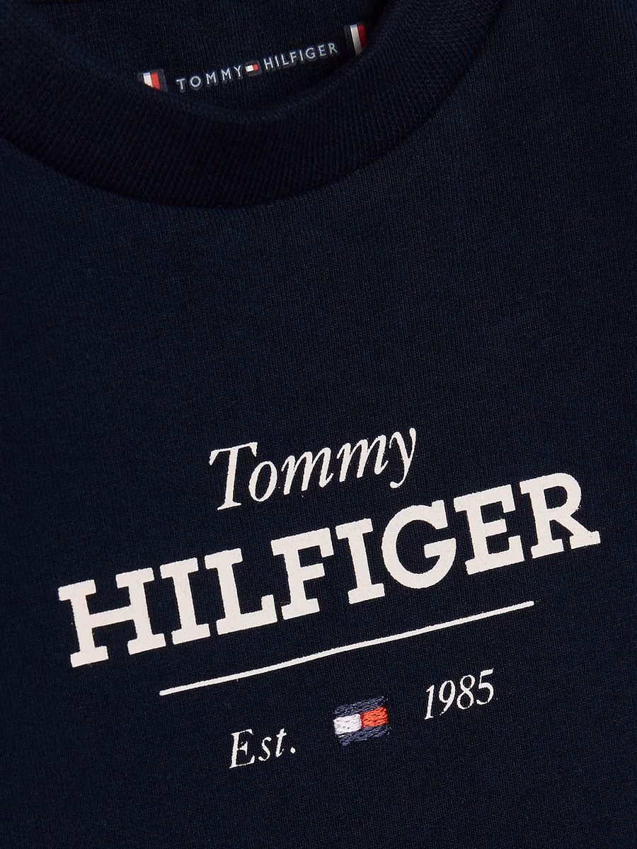 Tommy Hilfiger Logo Navy Blue Full Sleeves Tee - Image 2