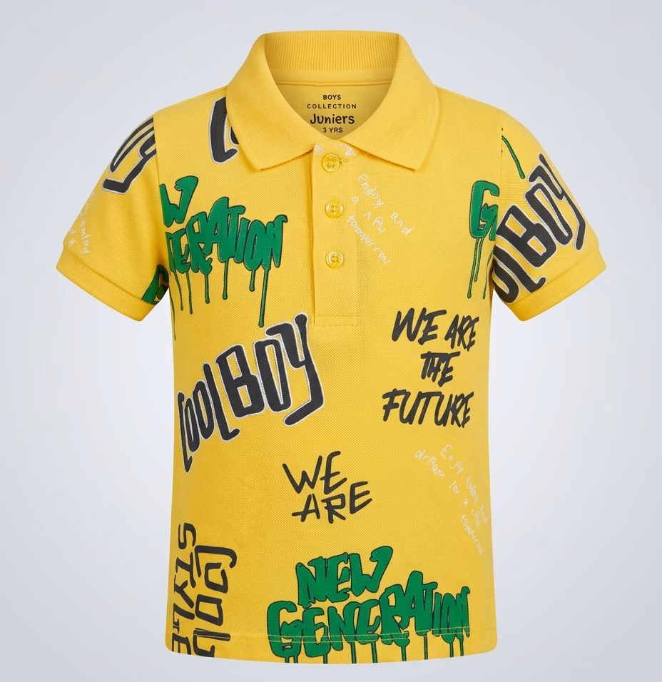 Juniors Boys New Generation Print Polo Shirt