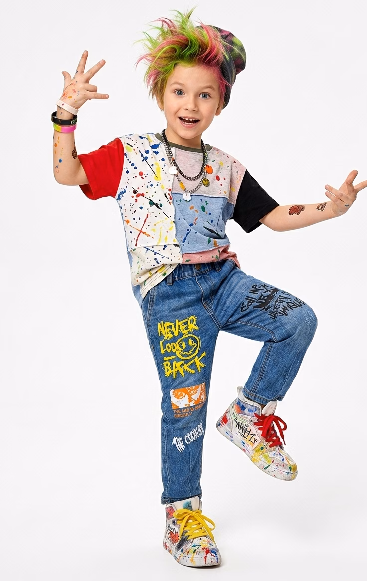 SARA Boys Call Me Graphic Denim - Image 2