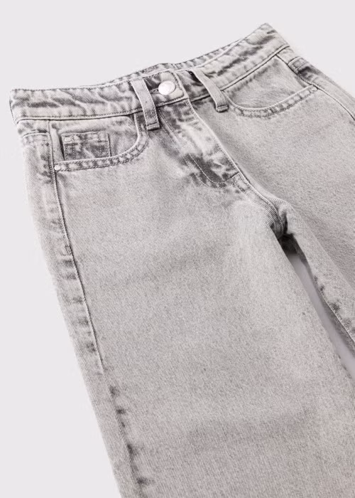 I Love Girlswear Wide Leg Denim Grey - Image 3