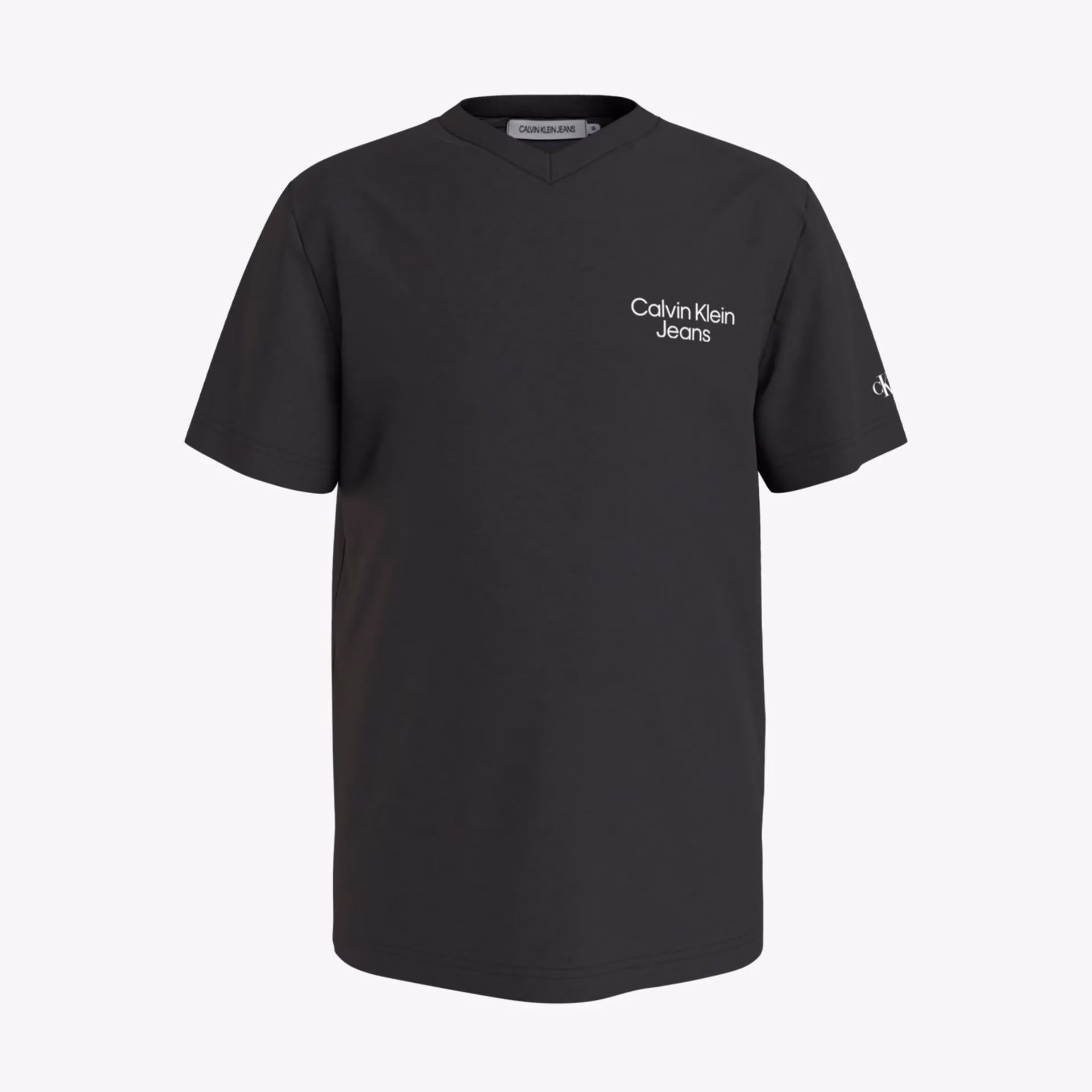 Calvin Klein Jeans Logo V-Neck Tee Black