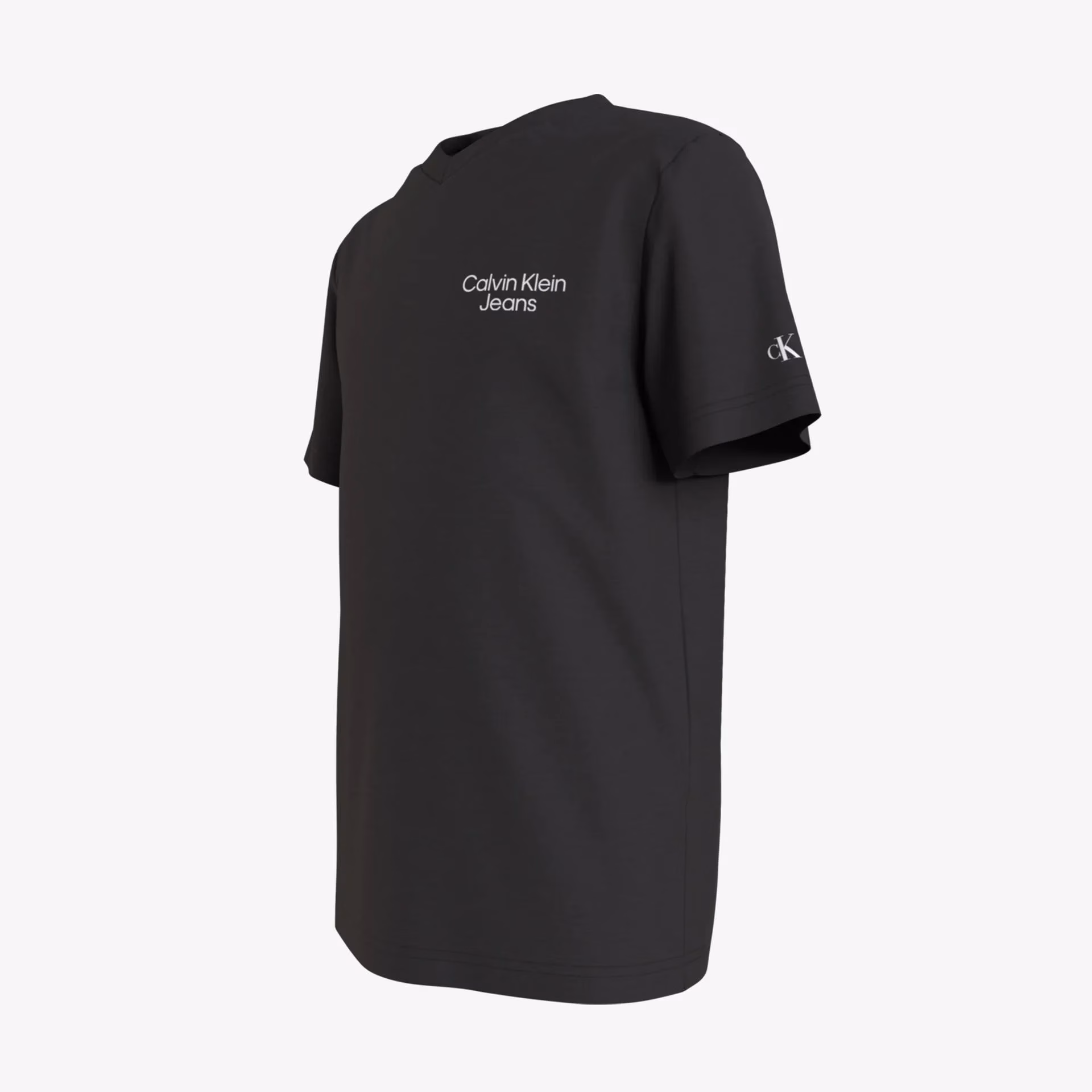Calvin Klein Jeans Logo V-Neck Tee Black - Image 2