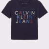 Calvin Klein Jeans Multi Color Logo Baby Tee Navy Blue