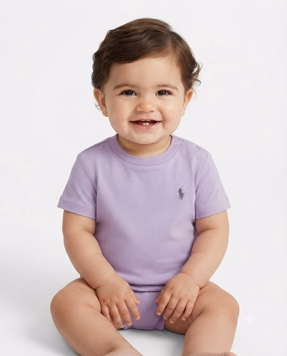 Polo Ralph Lauren Small Pony Embroidered Tee Purple - Image 2