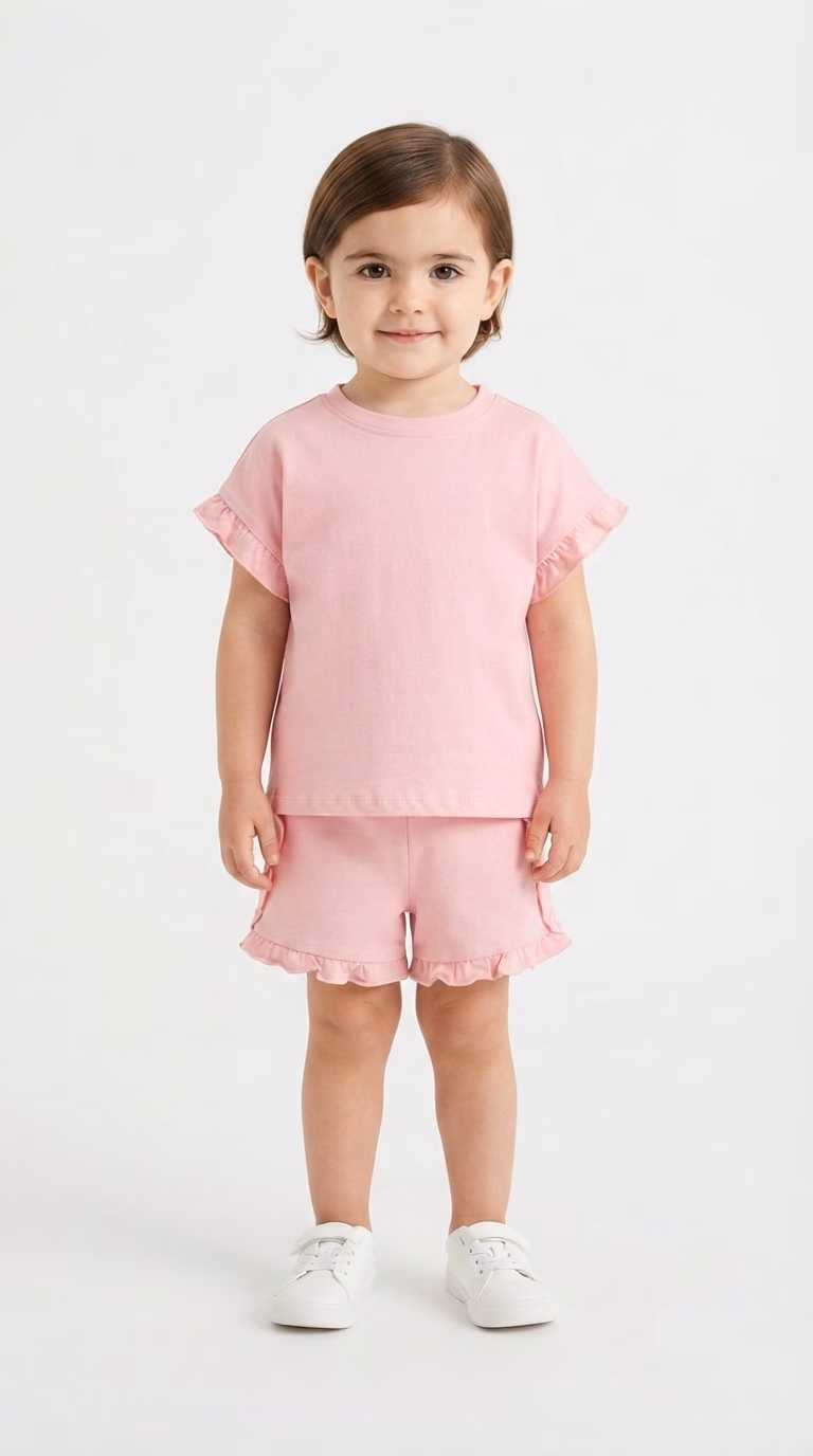 Next Ruffle Sleeves Cotton Shirt Pink - Image 2