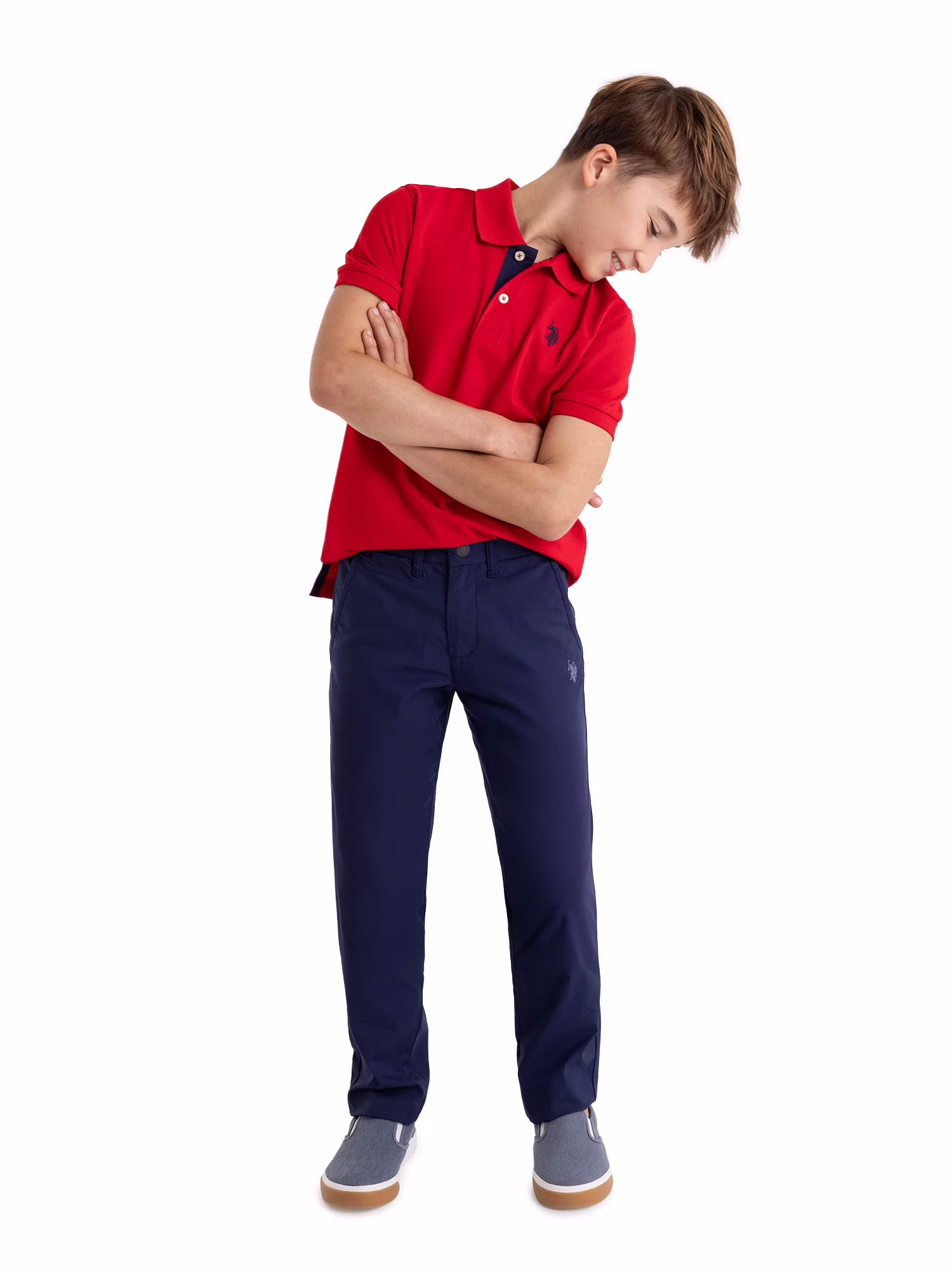 U.S. Polo Assn Double Horsemen Logo Polo Red - Image 4