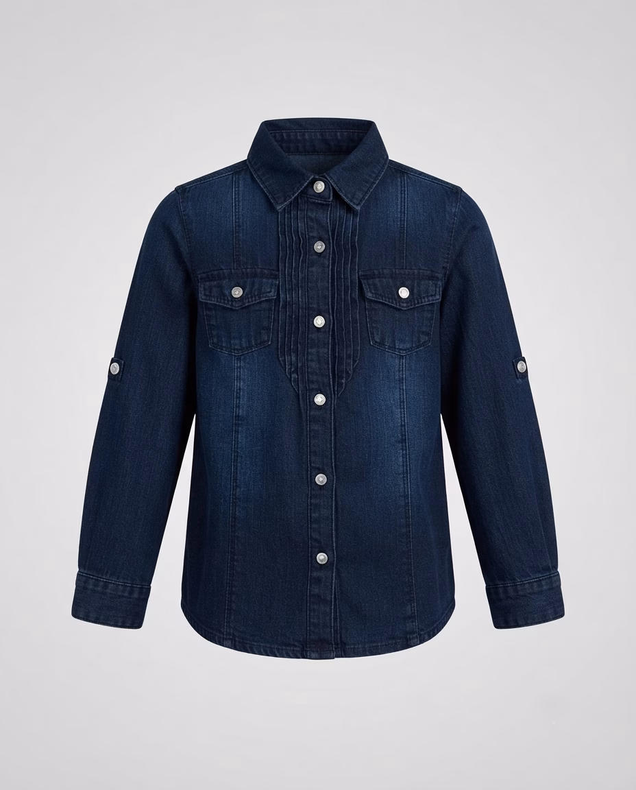 Red Tag 2 Pocket Denim Shirt Blue