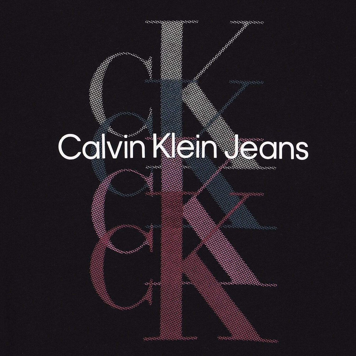 Calvin Klein Jeans Multi Color Logo Girls Tee Black - Image 2