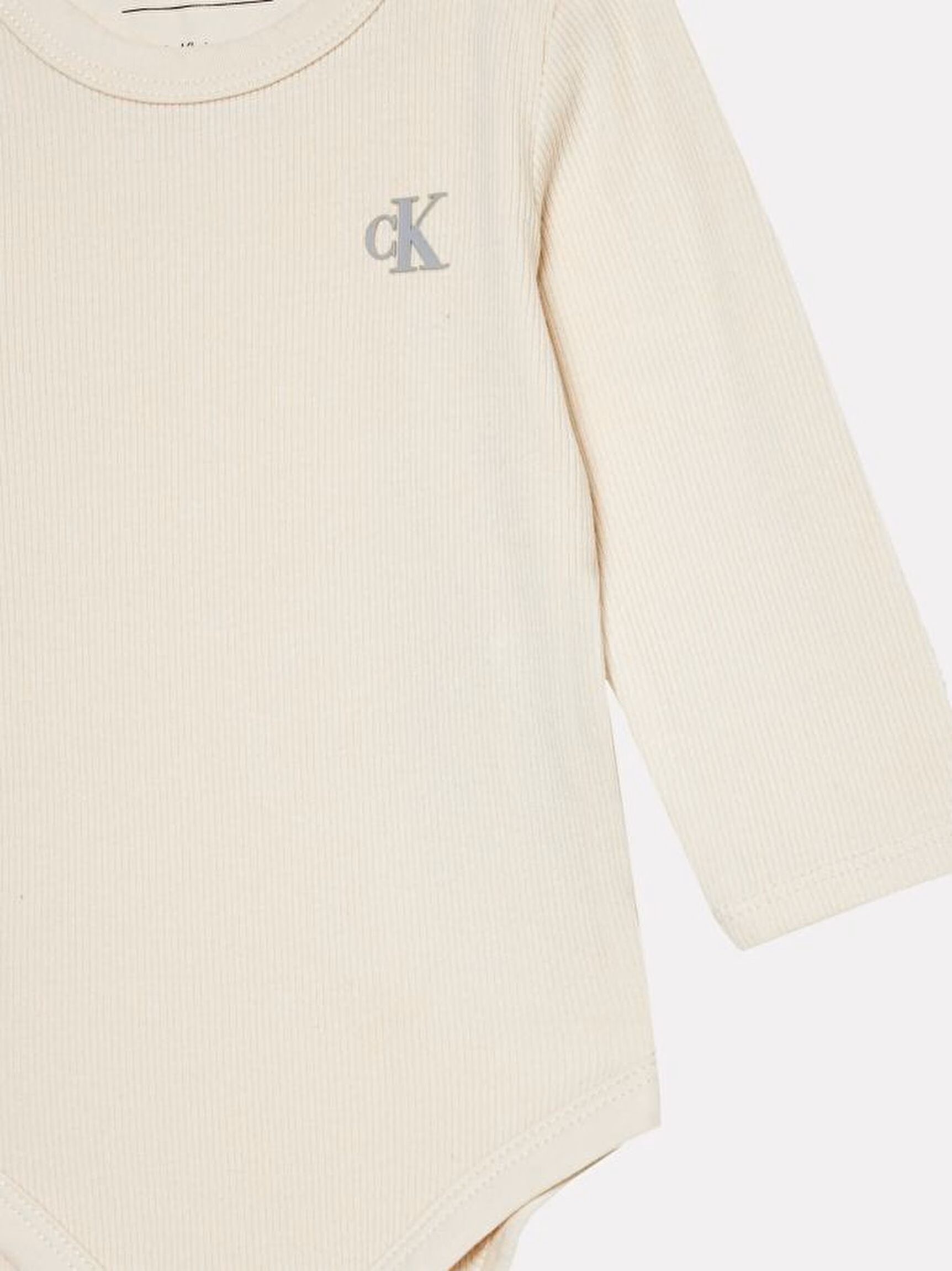 Calvin Klein Logo Baby Romper Beige - Image 2
