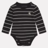 Calvin Klein Logon White Stirpes Baby Romper Black